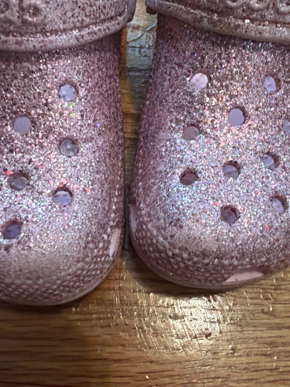CROCS Kids Glitter Pink Sparkle Clogs